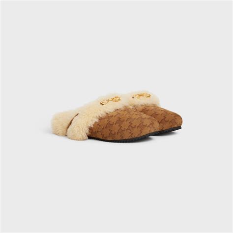 celine slides fur|celine fur slippers.